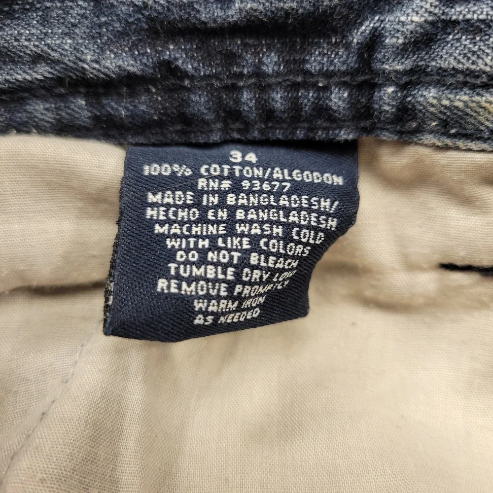 St Johns Bay blue jean cargo shorts size 34